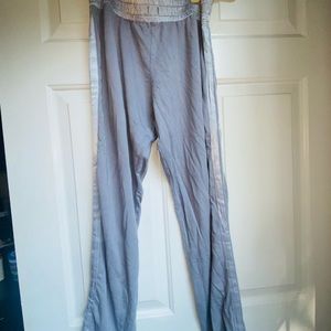 Pj Harlow satin and cotton lounge pants